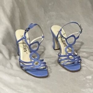 Sam & Libby Periwinkle Circle Strap Heels